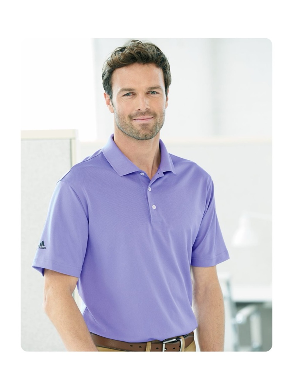 ★ NWT Adidas Climalite Men’s Seasonal Staple Casual Golf Polo Shirt XL - Lilac ★